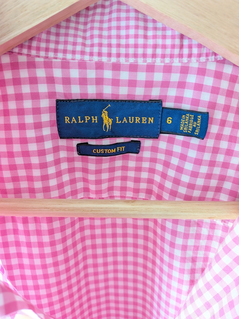 Ralph Lauren Pink Gingham Button-Down Shirt - Picture 6 of 9
